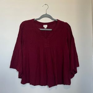 Merona Maroon Flowy Blouse